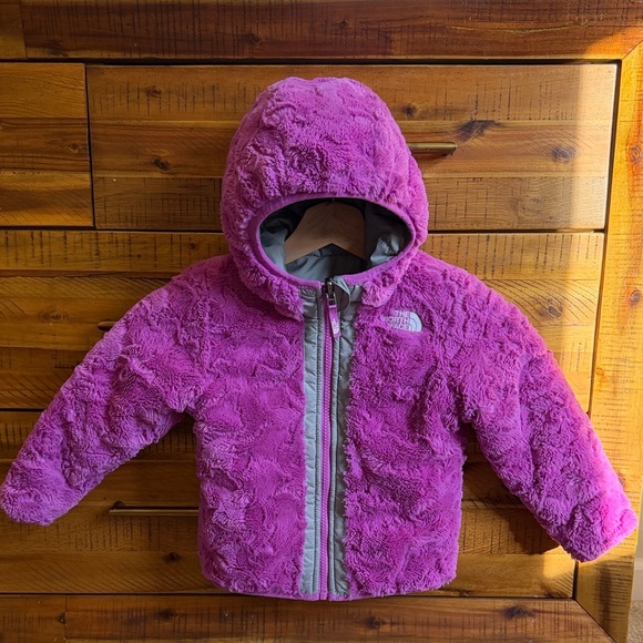 The North Face Girls Reversible Mossbud Swirl Hooded Jacket